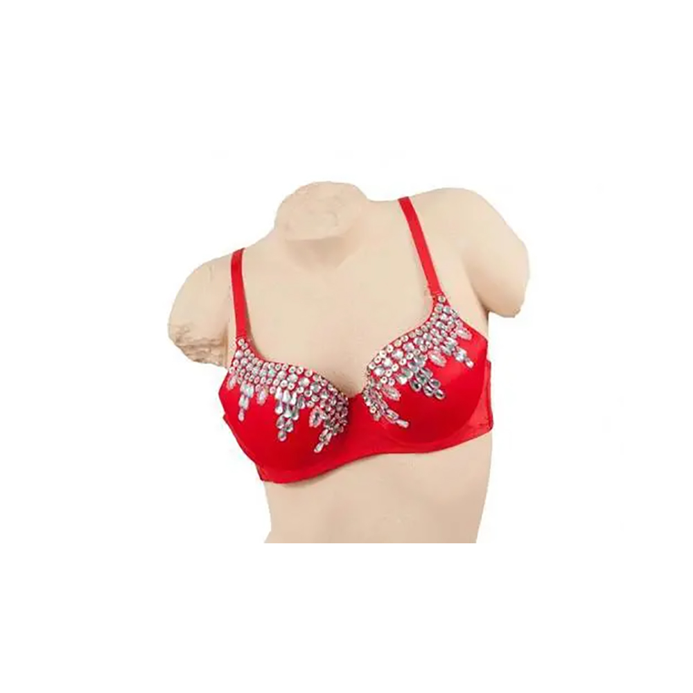 Polyester Belly Dance Bra Red Costumes