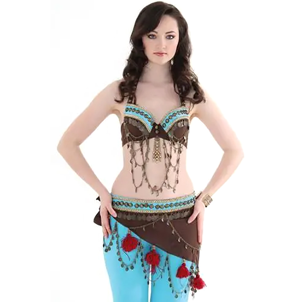 Polyester Belly Dance Brown Terquice Costumes
