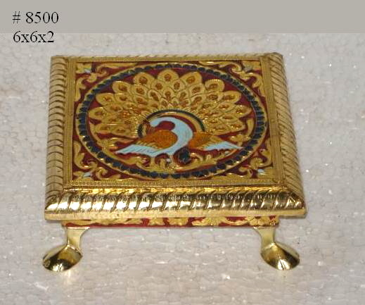 Multicolor Antique Brass Chowki