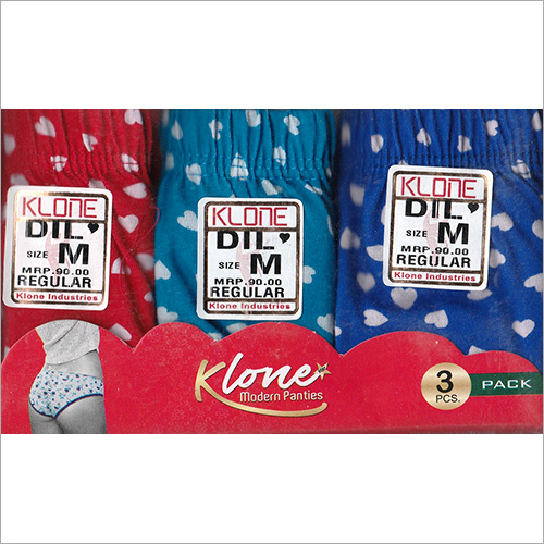 Klone Dil Hipster Panties - Cotton, Sizes S-XXL | Printed Design, Available in Red, Blue and Sky Blue