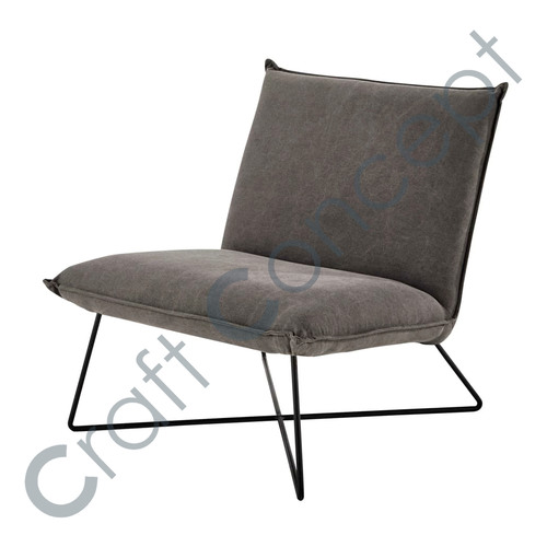 Gray Cotton Chair No Assembly Required
