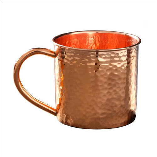हैमर किया हुआ तांबे का मग