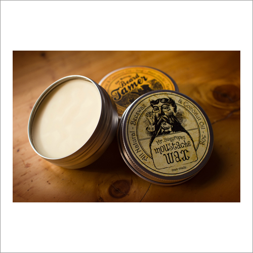 Private Label Beard Wax - 100% Organic, Cream Color | Soft Formula, Energizes Hair Growth, Nourishes And Styles, Light-weight Shine, Infused With Lemon Essential Oil