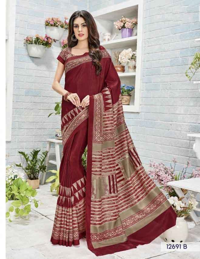 Multi Fancy Printed Saree
