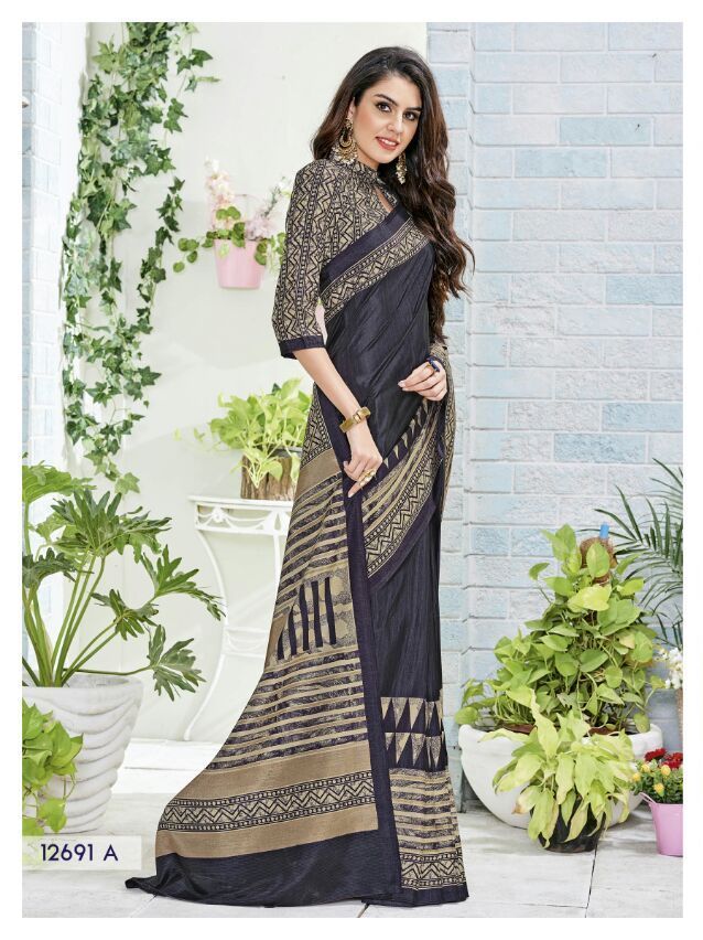 Multi Fancy Printed Saree