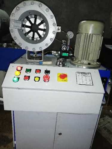 Hydraulic Hose Crimping Machine - Automatic Operation, 50-100 kg, Ivory White | Compact Design for Versatile Industrial Applications