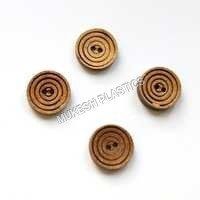 Light Brown Convex Round Coconut Button