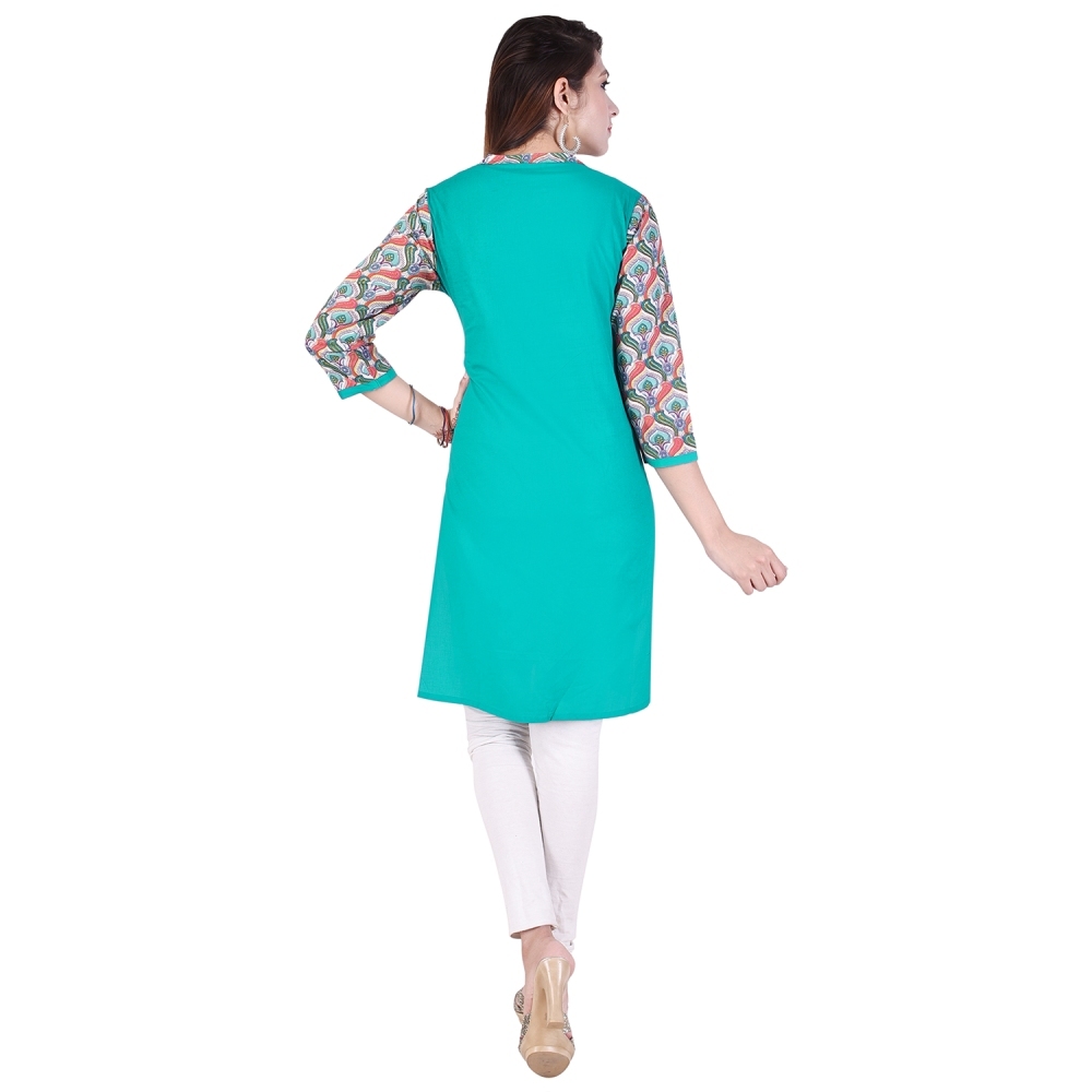 Ethnic Cotton Kurtis - Cotton, Sizes S-xxl, Printed Trendy Colors | 3/4 Sleeve, Breathable, Casual & Formal Wear