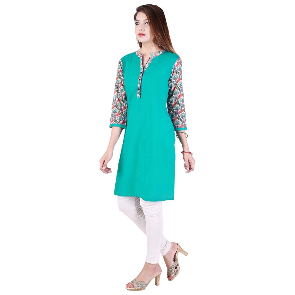 Ethnic Cotton Kurtis - Cotton, Sizes S-xxl, Printed Trendy Colors | 3/4 Sleeve, Breathable, Casual & Formal Wear
