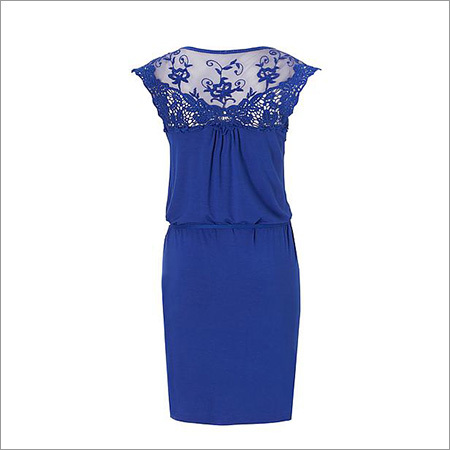 Blue Ladies Fancy One Piece Dress
