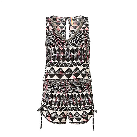 Ladies Printed Jumpsuit Decoration Material: Paint