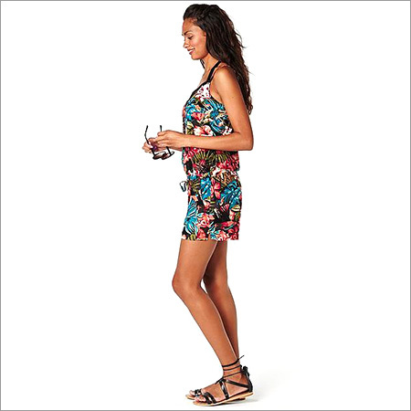 Ladies Digital Print Jumpsuit Decoration Material: Paint