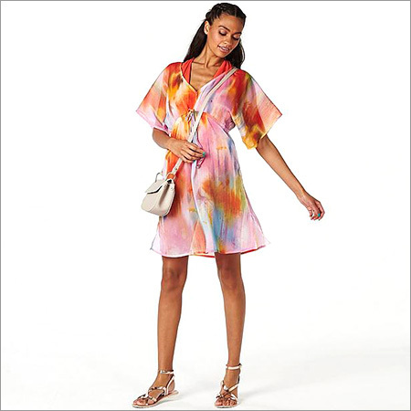 Ladies Designer Print Tunic Dress Decoration Material: Paint
