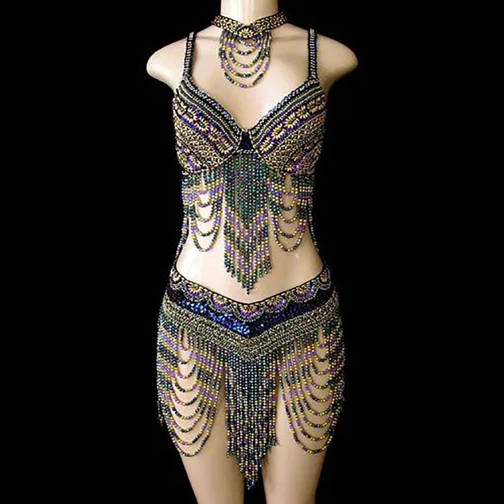 Multi Color Belly Dance Costumes