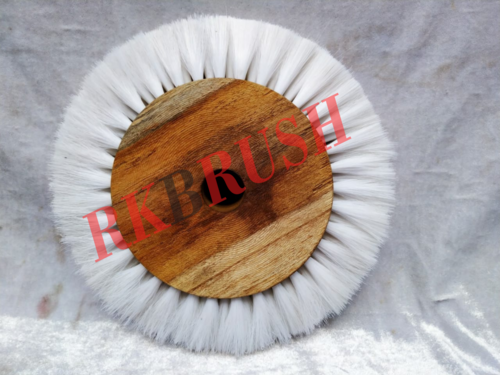 Nylon Wire Wooden Brush - Color: White