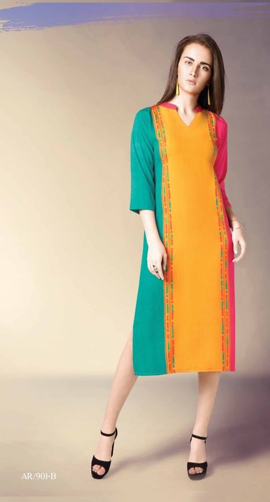 Tunic Designer Kurti - German Crepe, Sizes L-xxl, Multi Color | Printed Bollywood Style For All Seasons