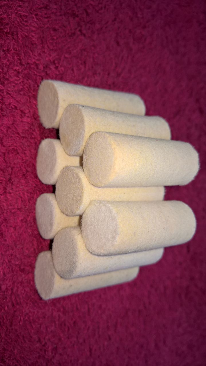 Felt Bobs Unmounted Cylindrical