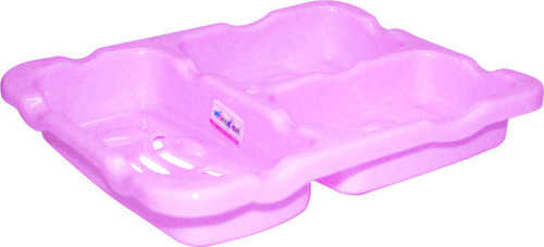 Plastic Soap Dish - Standard Size, Multi-Color Rigid Plastic | Triple Partition for Organized Bathroom Accessories