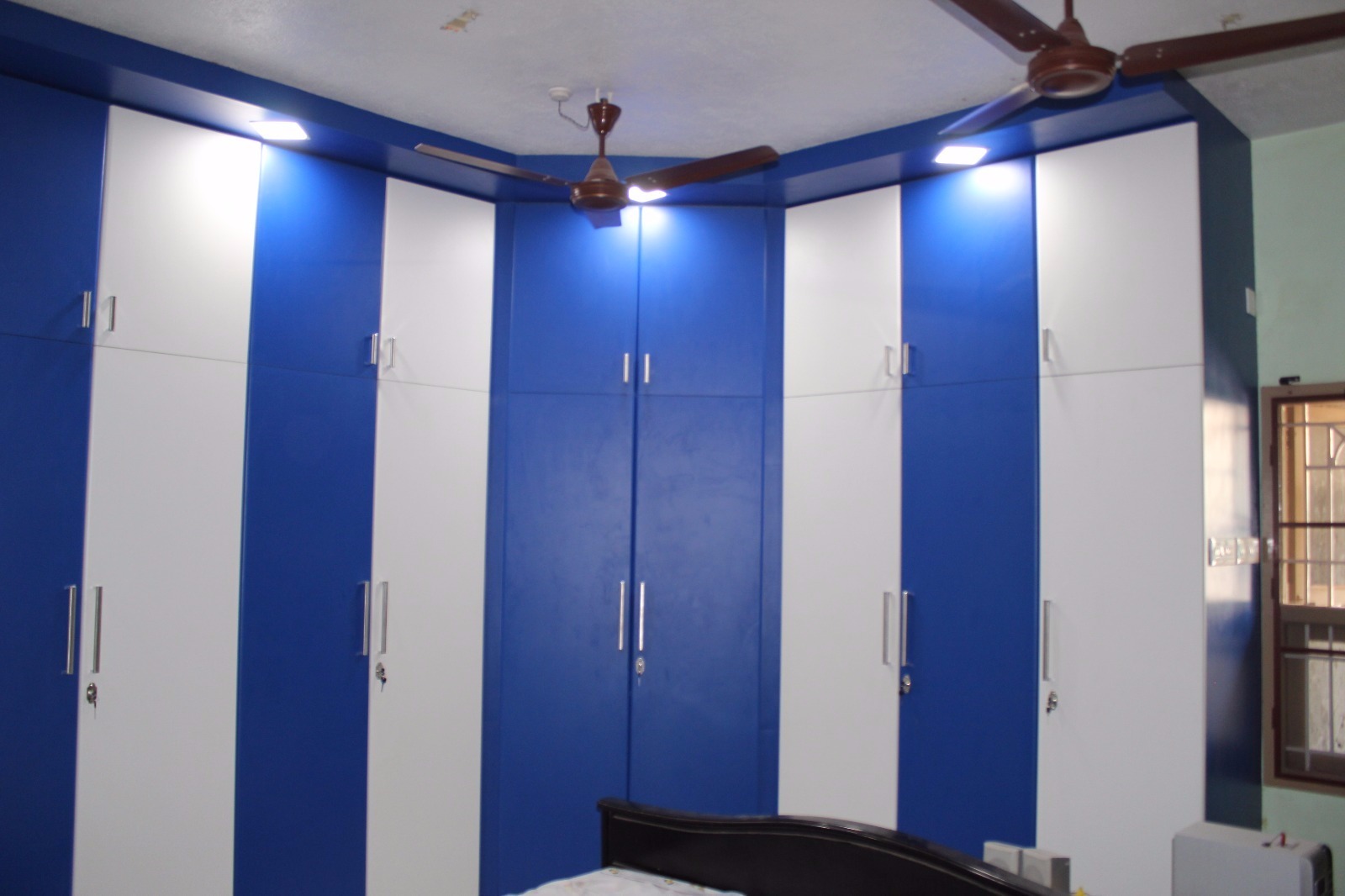 Bedroom Designing Services - Wood, Metal, Glass | Customizable Dimensions, Modern Matte Finish, Led Lighting, Quality Decorative Materials