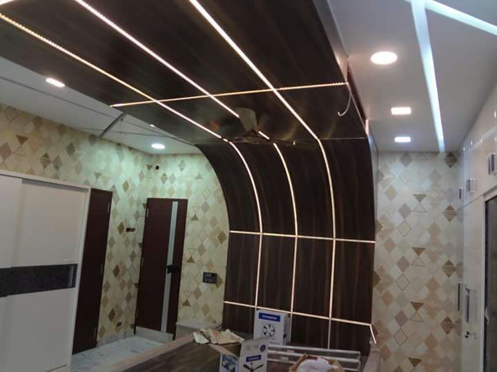 Bedroom Designing Services - Wood, Metal, Glass | Customizable Dimensions, Modern Matte Finish, Led Lighting, Quality Decorative Materials