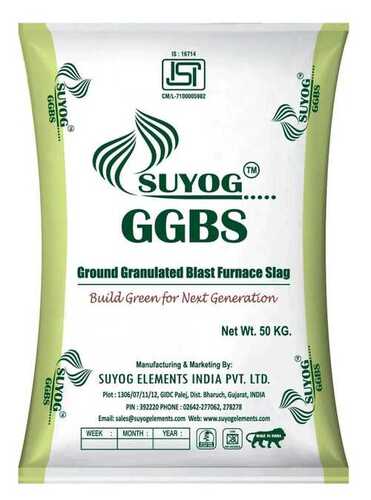 Ground Granulated Blast Furnace Slag - Fine Powder, White Color | High Durability, Reduces Reinforcement Corrosion