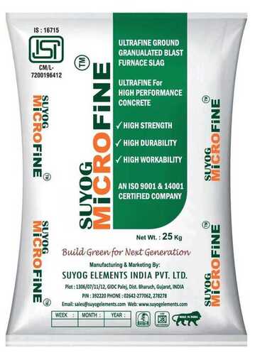 Ultrafine Ground Granulated Blast Furnace Slag - Micronized Mineral Powder | Enhances Concrete Durability, Refines Microstructure, Reduces Chemical Ingress