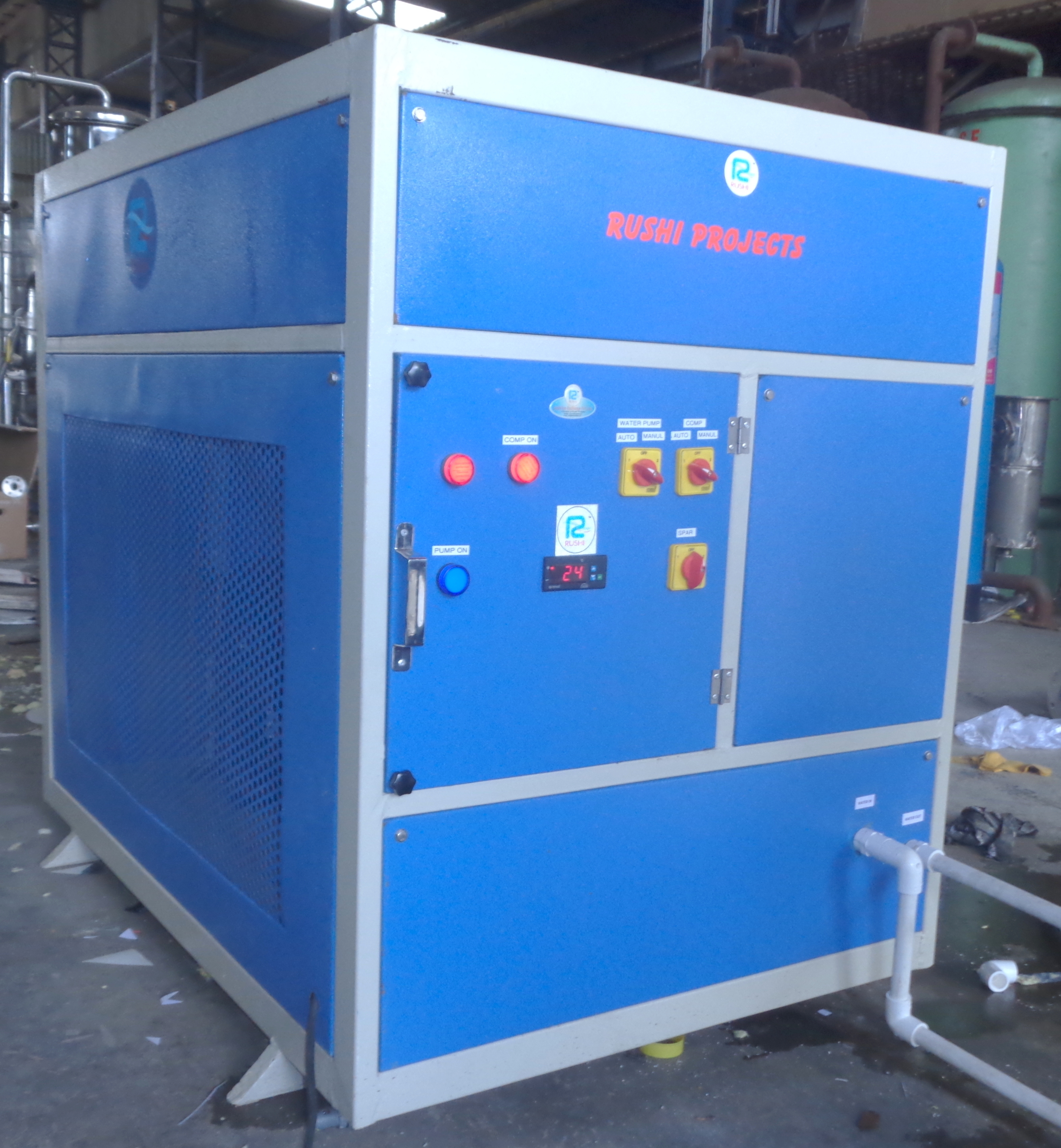 Water Chiller - Ms Powder Coated, 5 Ton Capacity, 600-750 L/hr Flow, 6100 Watt Power | Easy Maintenance, Low Power Consumption, Digital Temp Control