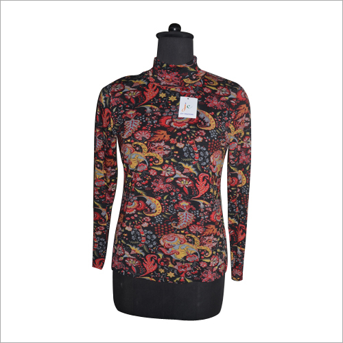 हाई नेक टॉप लॉन्ग स्लीव