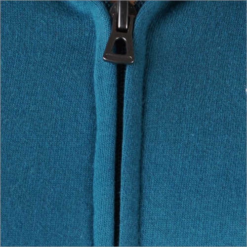 Sky Blue Ladies Zipper Sweatshirt
