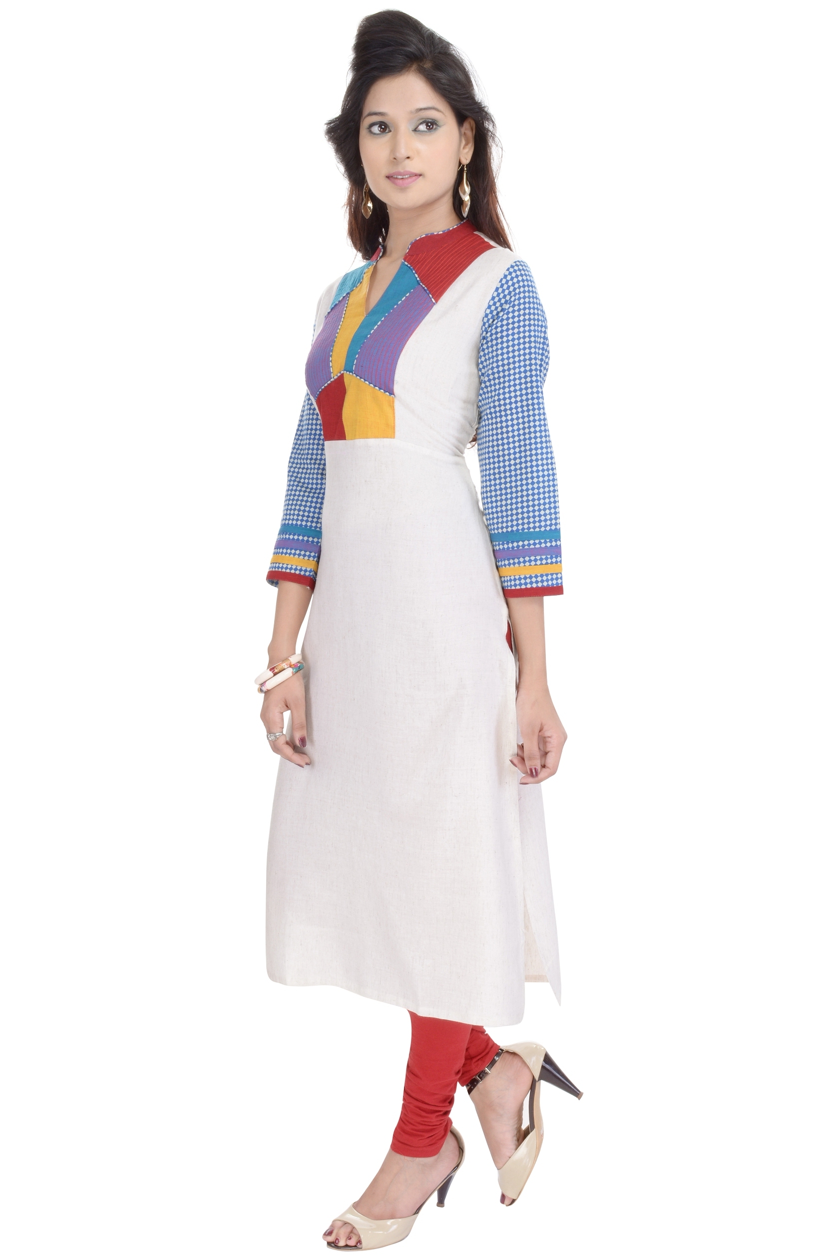White Ladies Cotton Kurtis