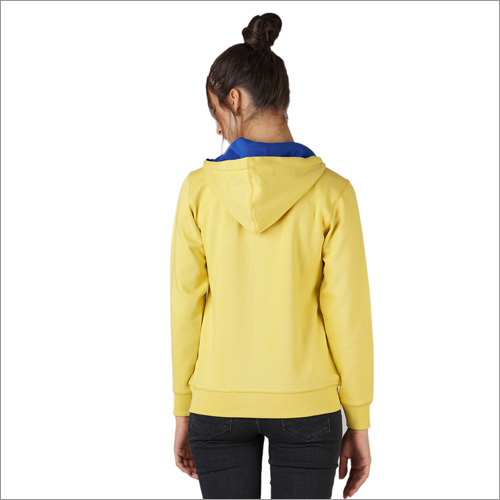 Yellow Ladies Fleece Modern Sweatshirt