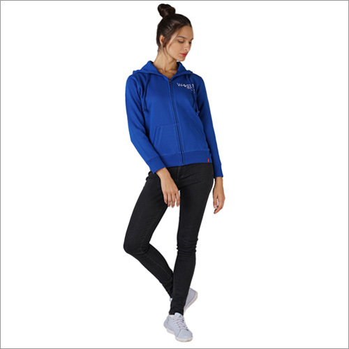 Blue Designer Zipper Sweatshirt