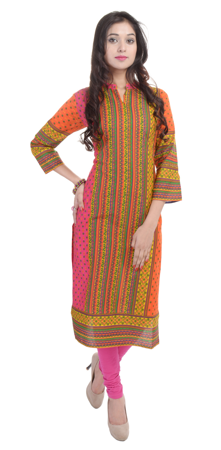 Orange Summer Kurti
