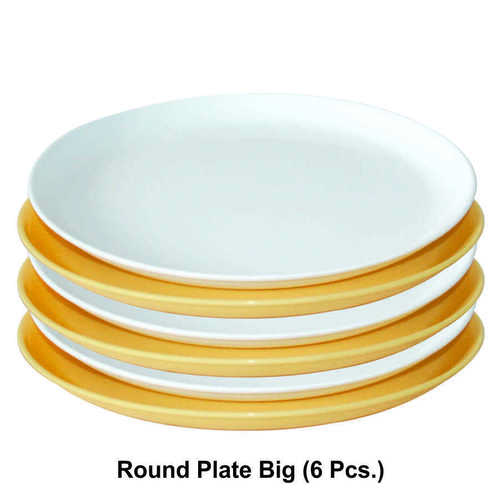 Multi Color Plastic Microwave Safe Round Plate