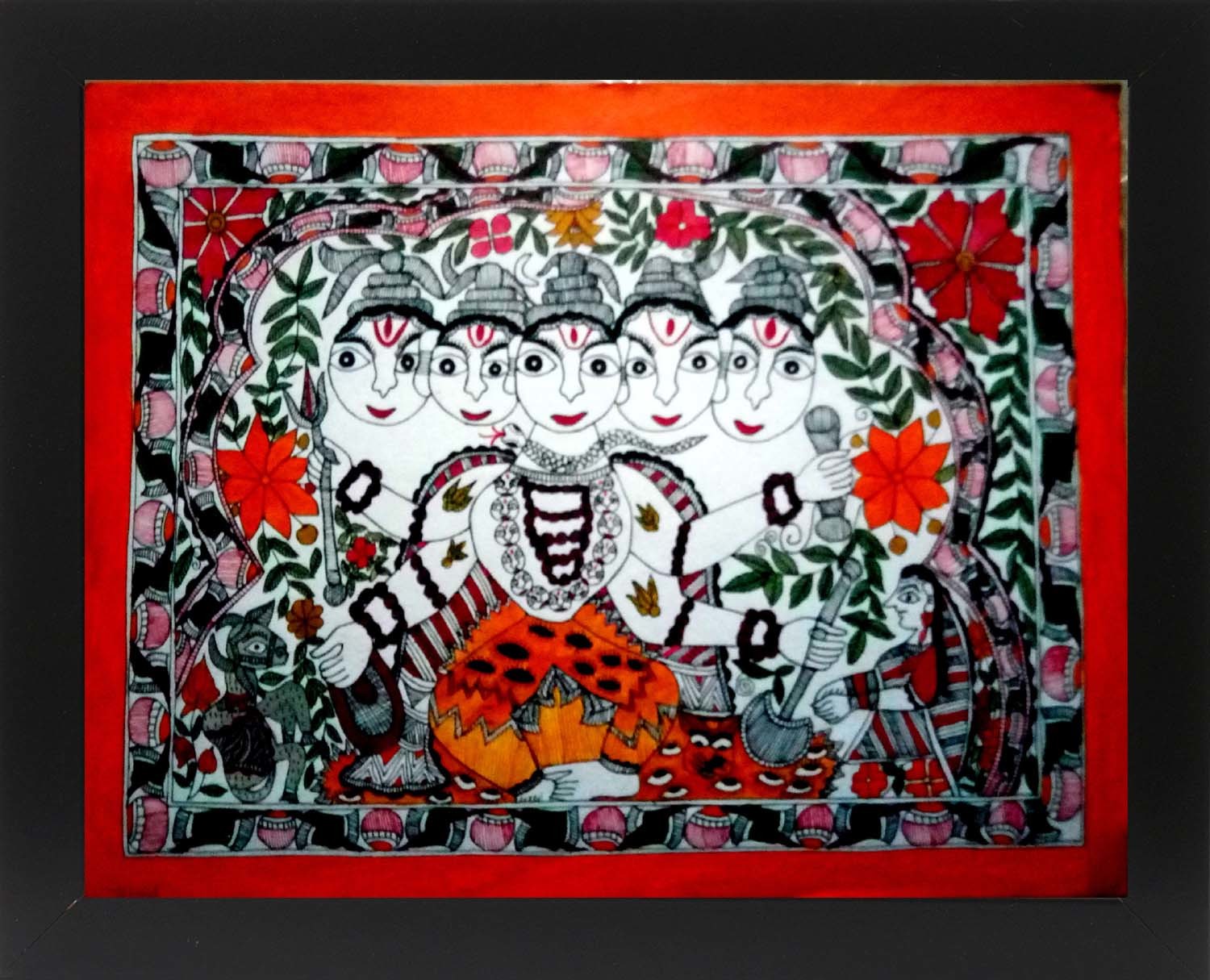 Mithila Panchmukhi Shiv Ji Painting