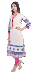White Latest Kurti Designs
