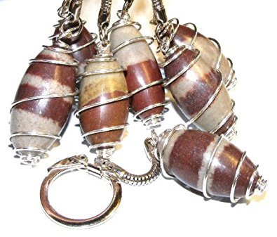 Shiva Lingam Wire Wrapping Gemstone Key-ring