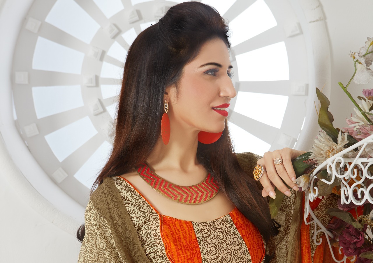 American Creap With Chiffon Dupatta With Lace Border Apsara Vol-4 By Arishta Fashion