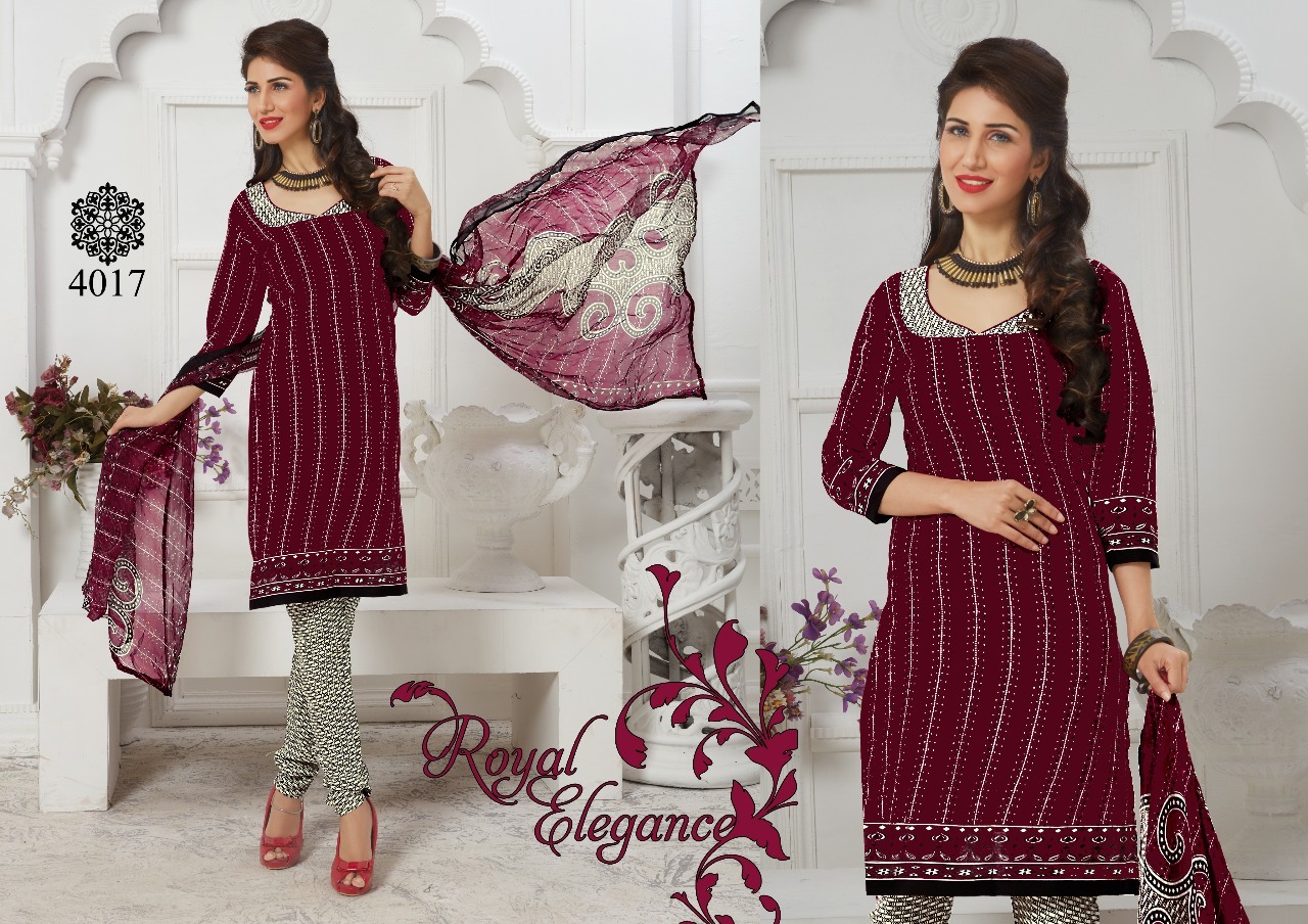 American Creap With Chiffon Dupatta With Lace Border Apsara Vol-4 By Arishta Fashion