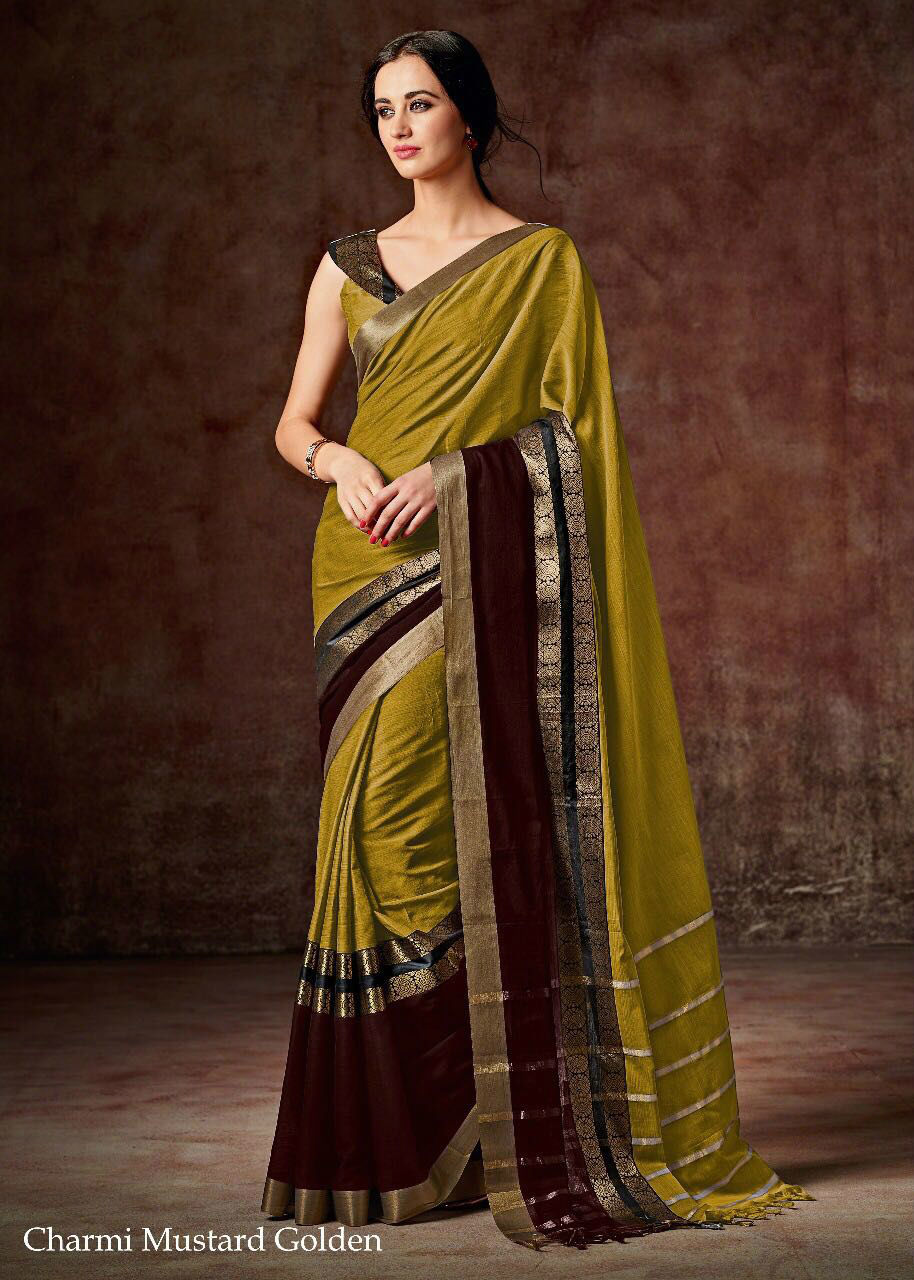 Designer Sarees - Cotton Silk Fabric, 6.3 Mtr Size, Multi-color Printed Pattern, Season: Rainy/spring/summer/winter, Bollywood Style