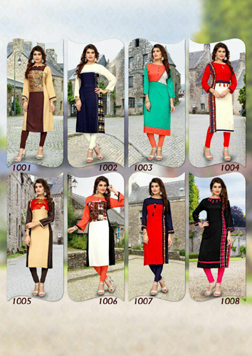 Venisha Vol - 01 - Rayon Slub Fabric, Sizes L-xxl | Trendy Design, 3-4th Sleeve Style, Casual, Daily & Party Wear For Girls