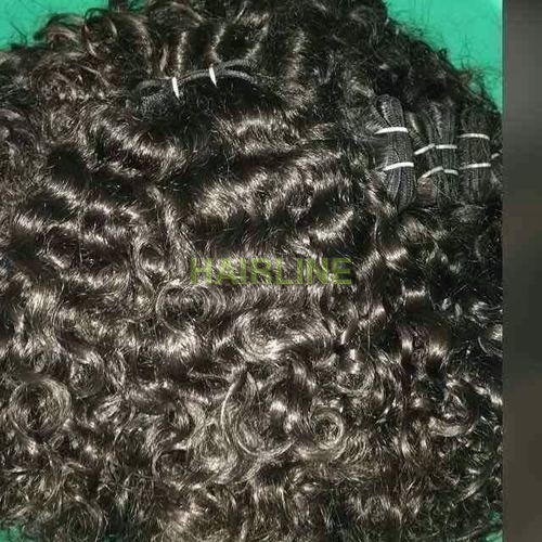Natural Curly Machine Weft Hair - Remy Indian Human Hair, Black and All Colors | Unisex Hair Bands, Premium Quality 