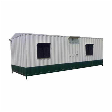 Bunk House - Mild Steel, 20x10x10 Feet | White Color, Suitable for Office Use, Two Windows, One Door