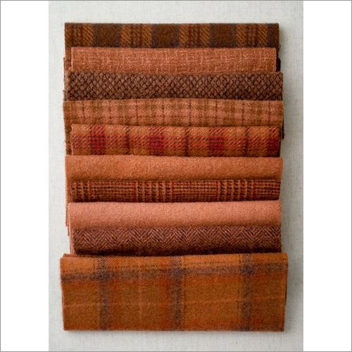 Wool Fabrics - Medium Weight Plain Weave, 45 Inches Wide, 10 Yards Long, Rich Brown Color, Dry Clean Only