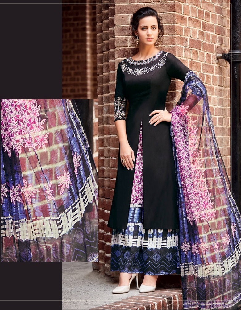 Grey Cotton Designer Suit