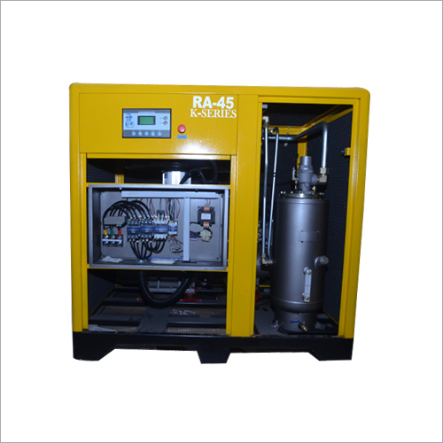 Rotary Screw Air Compressor - Electric Ac, Dimensions: 1100x1500x1300 Mm, Power: 45 Kw, Noise Level: 69 Db, Air Flow: 390 Ftâ³/min, 3-year Warranty, Lubricated Drive