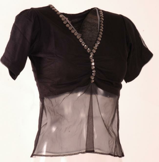 Belly Dance Top - Polyester Fabric, Size Large | Black Color, Versatile For Rainy, Spring, Summer, And Winter Seasons