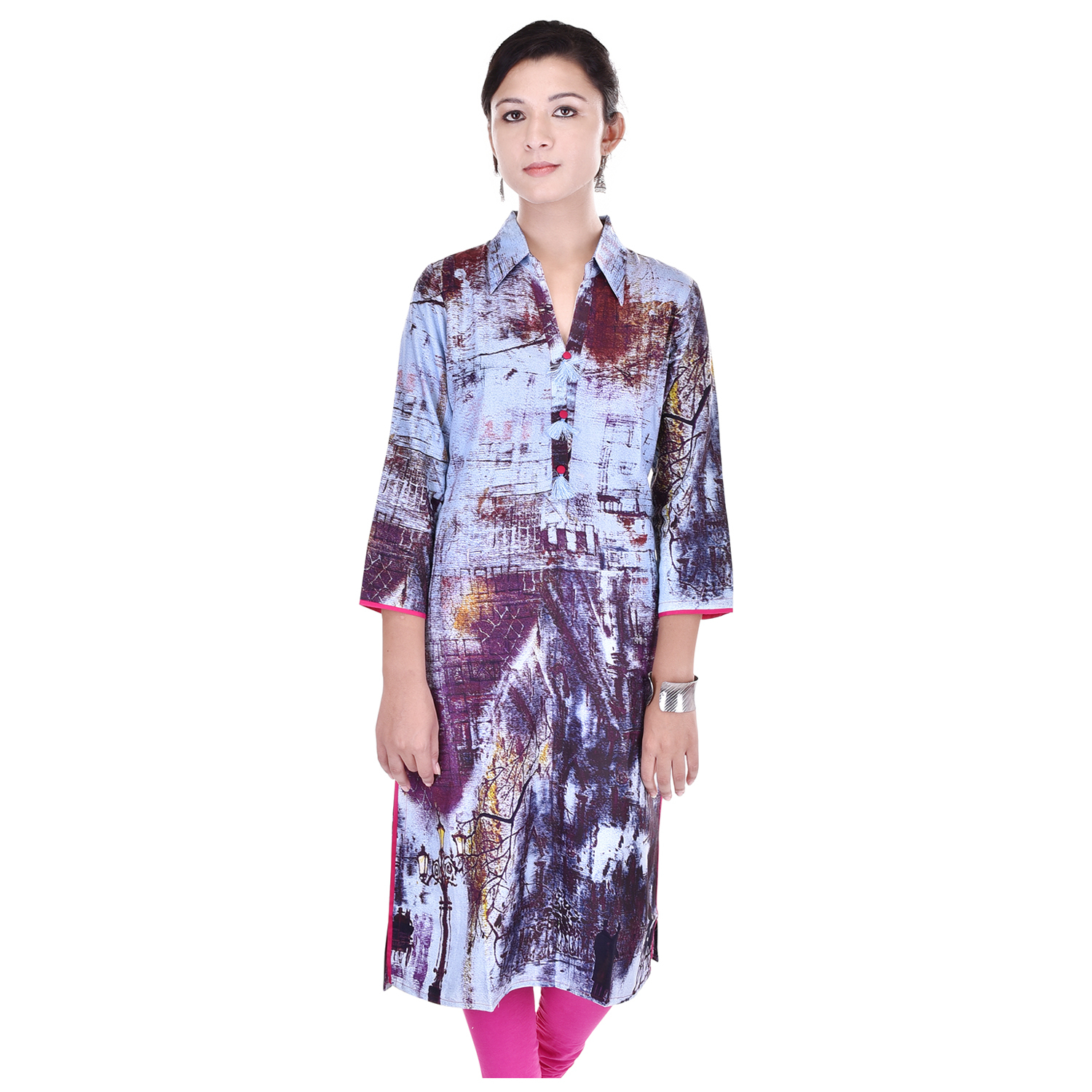 Digital Rayon Kurti Bust Size: 36