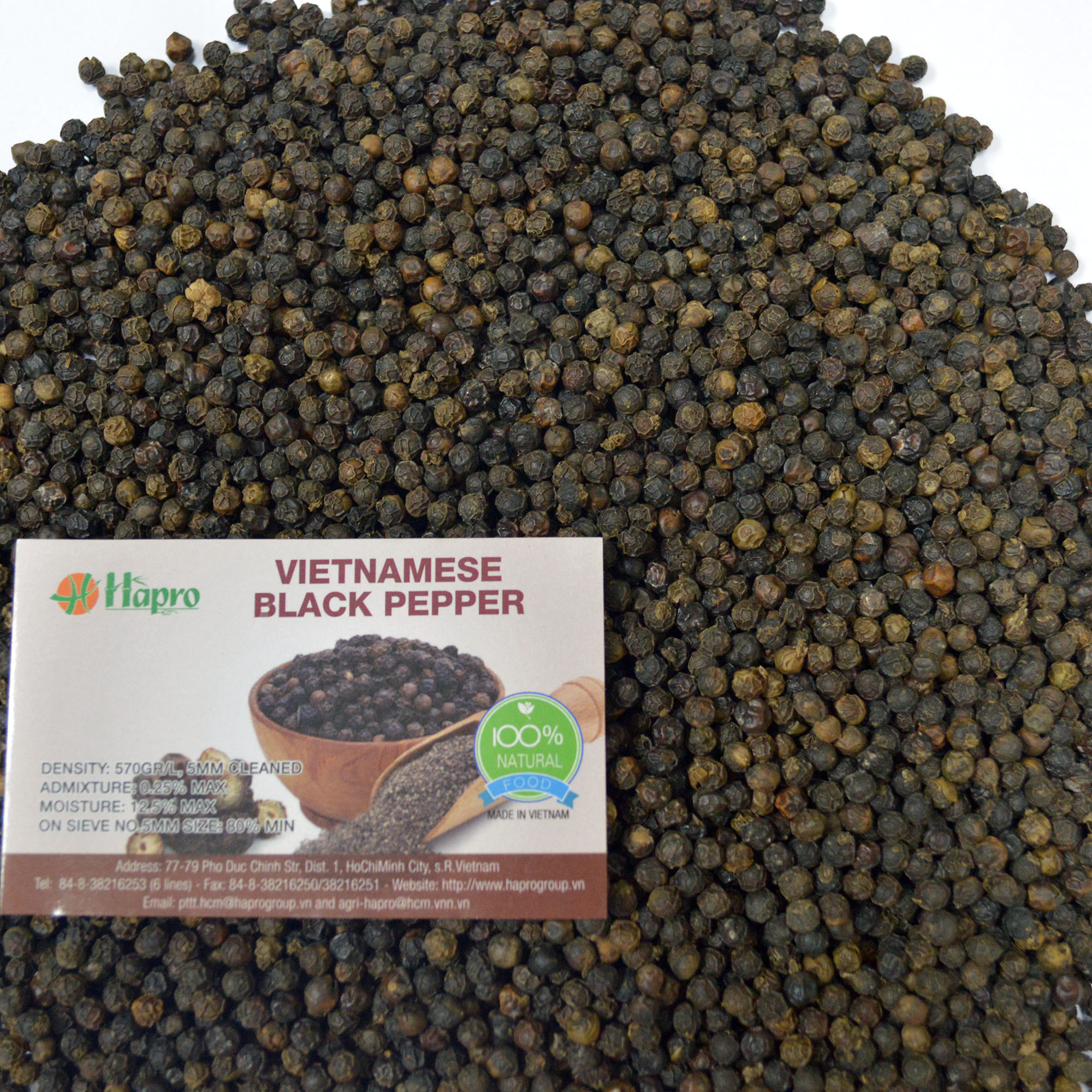 Vietnamese Black Pepper Cleaned - Admixture 0.25-0.5%, Density 500-580 G/l, Moisture 12.5-13%, Packed In Jute/pp Bags | Optimum Purity, Long Shelf Life, Rich Aroma