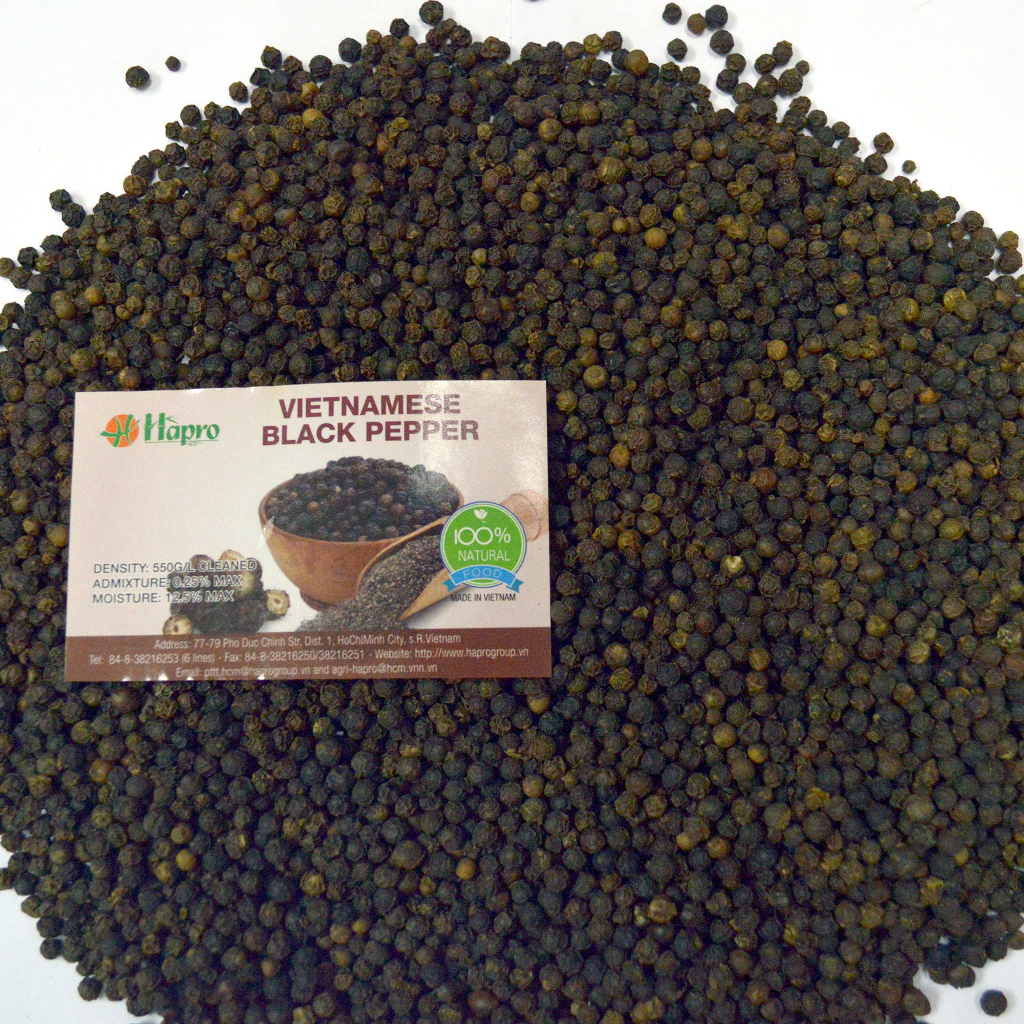 Vietnamese Black Pepper Cleaned - Admixture 0.25-0.5%, Density 500-580 G/l, Moisture 12.5-13%, Packed In Jute/pp Bags | Optimum Purity, Long Shelf Life, Rich Aroma
